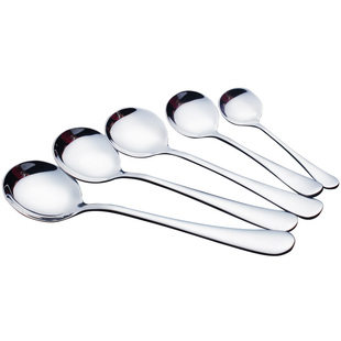 honghan不锈钢长柄勺饭勺吃饭勺儿童勺雪糕勺甜品勺子加厚食品级