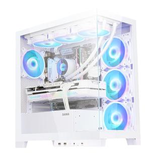 先马新镜界白色侧透海景房360电脑机箱台式主机matx机箱5090显卡