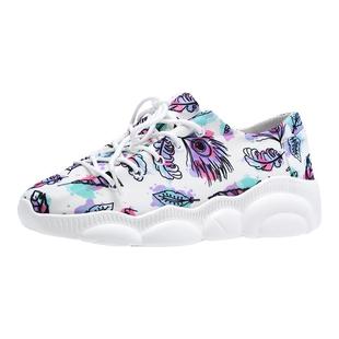 Tt&Mm/汤姆斯原宿女鞋户外帆布印花运动休闲鞋显瘦厚底增高老爹鞋