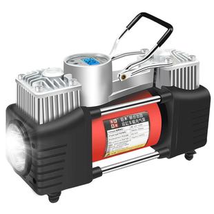 巨木车载双缸充气泵小汽车轮胎打气泵电动 12V便携式轿车用气泵