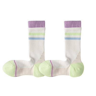 OYEM缓震吸汗女毛巾底运动袜3双