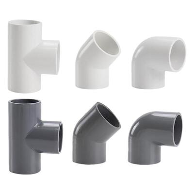 PVC给水管弯头三通45度直角弯头接头20 25 32mm塑料配件加厚管件
