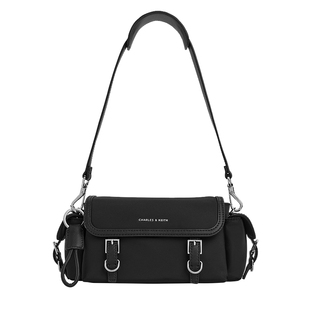 CHARLES&KEITH26秋女包CK2-80151661尼龙单肩腋下包斜挎包邮差包