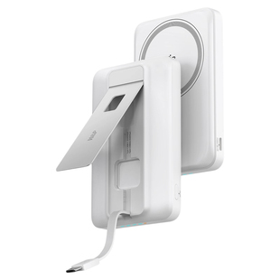 【3C认证】W&P2025新款Qi2磁吸充电宝magsafe支架自带线35W超薄小巧便携上飞机适用苹果17手表applewatch快充