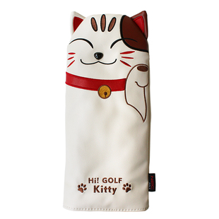 招财猫高尔夫球杆套卡通帽套 木杆套1号木球道木小鸡腿半圆推杆套
