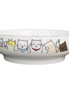 卡通可爱猫咪陶瓷碗家用釉下彩