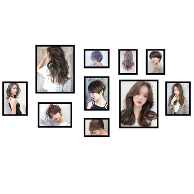 理发店网红拍照相框组合装饰画