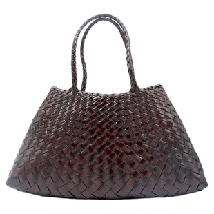 dragon8892法式编织包女小众高级感手工真皮大容量2025新款手提包