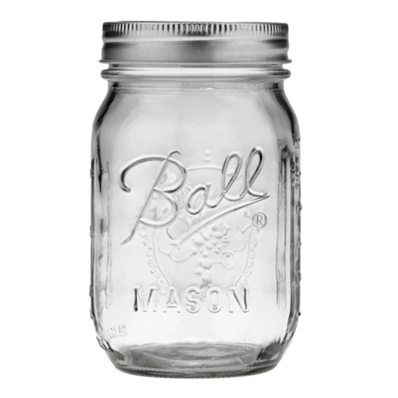 现货美国BALL梅森瓶16oz无铅密封盖咖啡玻璃水杯便携耐热 波兰种