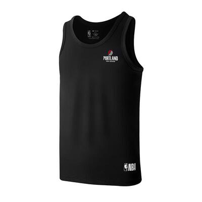 NBA球迷男士冰丝背心美式无袖修身内衣吸湿排汗打底衫开拓者球队