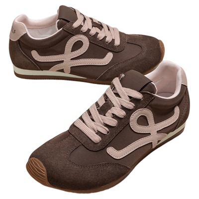 SNOWELF【棕色加绒德训鞋女款】