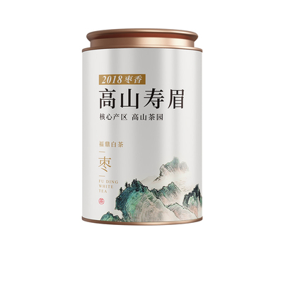 七春 茶叶福鼎白茶寿眉老白茶2018年一级罐装散茶自己喝100g