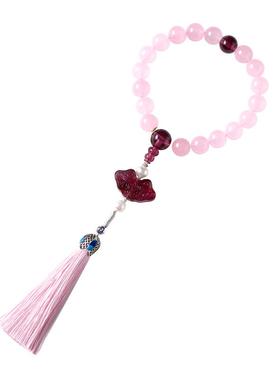 延禧攻略压襟粉玉髓十八子手串