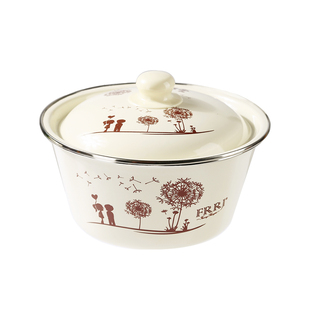 搪瓷猪油罐带盖家用老式储油罐装荤油坛罐子大容量耐高温辣椒油盆