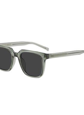 绿色方框偏光防紫外线超轻墨镜