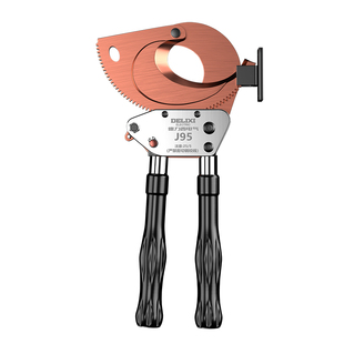 德力西电气剪线钳棘轮式电缆剪电缆专用剪刀齿轮式省力电工断线钳