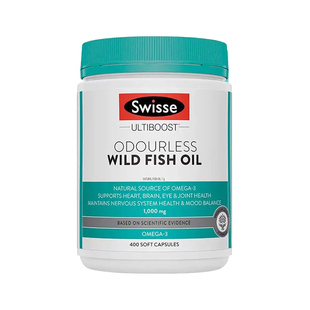澳洲Swisse无腥深海鱼油1000mg呵护心眼脑含DHA中老年成人400粒