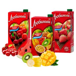 2瓶x950ml俄罗斯进口喜爱牌樱桃石榴番茄纯水果汁畅销饮料品包邮