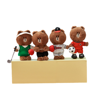 LINE FRIENDS 连我朋友 户外运动日系列毛绒挂件 包挂可爱配饰
