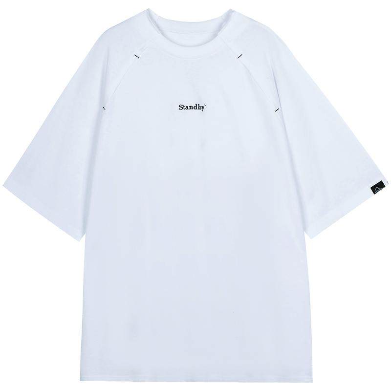 明星同款INXX Standby黑白插肩短袖T恤基础logo长袖打底衫男