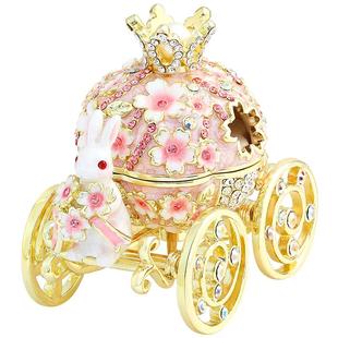 picals戒指盒婚礼求婚钻戒盒高档珐琅饰品首饰盒创意新年礼物摆件