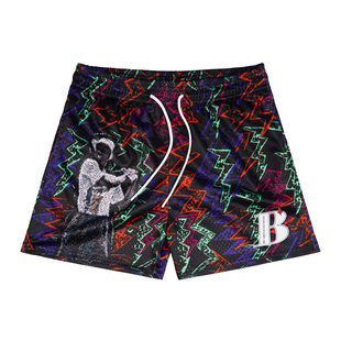 bkcxzice破冰正品闪电潮牌美式运动短裤男宽松不过膝篮球裤四分裤