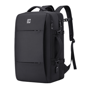 方形旅行背包男双肩包大容量可扩容商务旅行包短途行李包电脑书包