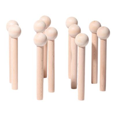 实木洞洞板配件收纳墙上挂件火柴棍圆孔木棒15mm免打孔挂钩可定制