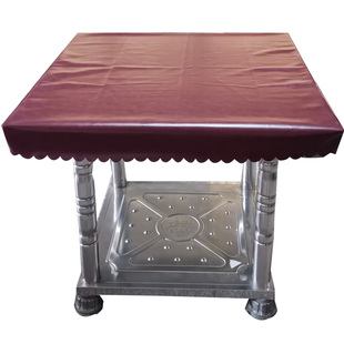 纯色家用油腊皮防水防油皮桌套高级质感桌垫四方餐桌蕾丝边油桌布