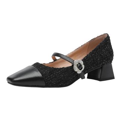 金利来粗跟玛丽珍浅口单鞋