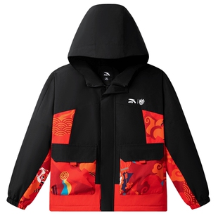 新年款安踏儿童摇粒绒运动上衣2026马年冬季加绒保暖男童红色外套