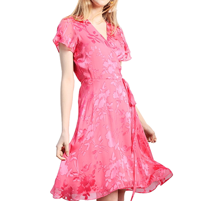 贵帛甜美大摆连衣裙雪纺超值