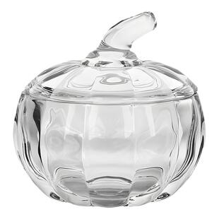 水晶玻璃罐欧式南瓜储物水果盘糖果高颜值带盖干果果盘收纳盒透明