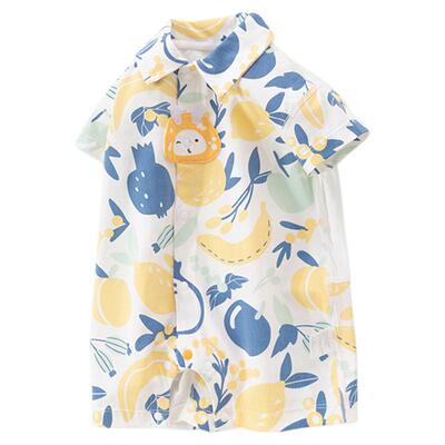 宝朋男宝宝夏季短袖连体衣