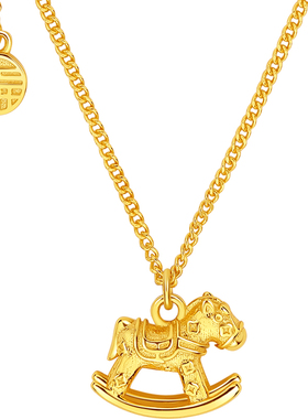 周六福生肖马项链女款本命年礼物