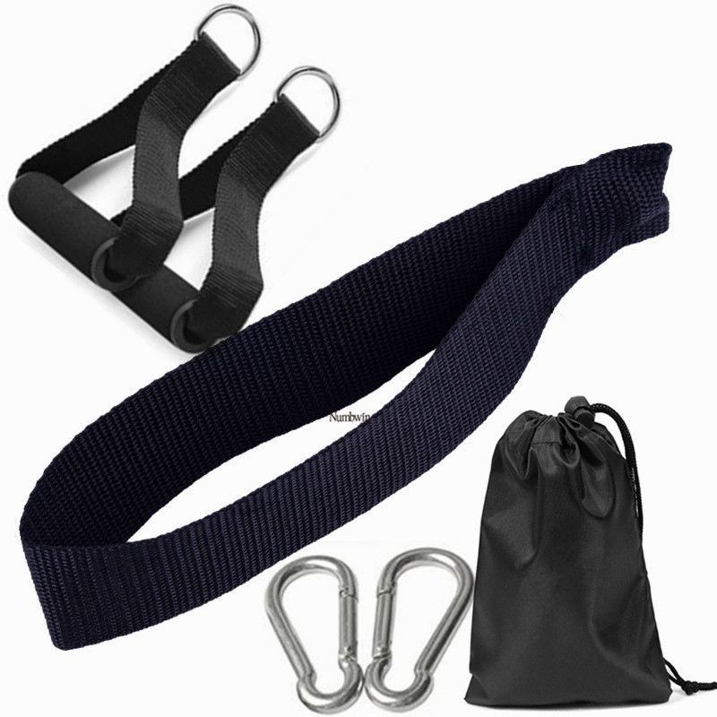 瑜伽健身配件六件套卡扣一包口葫芦门珠把手布袋束扣海绵黑色