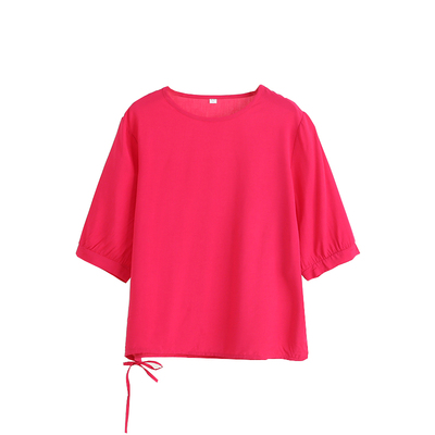 碎花棉绸小衫女2025夏季薄款上衣