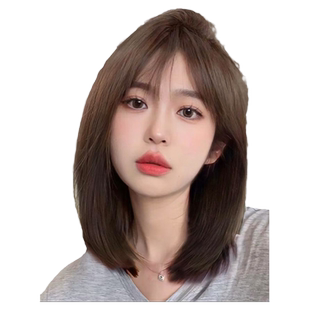 假发女长发自然轻薄全头套式真发全真人发中分锁骨短发整顶假发套