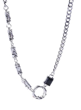 王嘉尔同款钛钢项链男小众设计高级感嘻哈潮流卫衣毛衣链男潮配饰