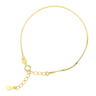 S925纯银螺丝扣手链DIY串珠配链穿心可穿珠子手圈拧扣盒子链手链