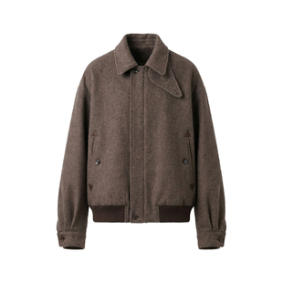 Nord Classic「咖色羊毛外套」25秋冬复古休闲宽松羊毛夹克外套男