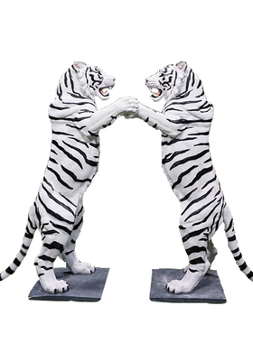 玻璃钢仿真东北虎发光动物雕塑