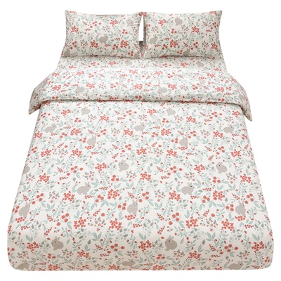 唐朝一只鱼全棉花兔田园风被套