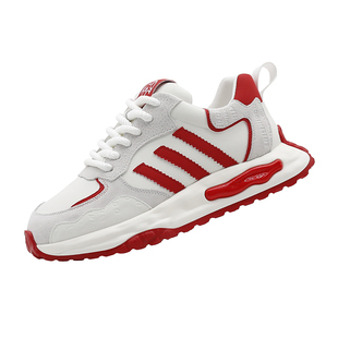 夜行者阿甘慢跑鞋陈冠希同款马年联名三条杠运动休闲鞋男款溶解鞋