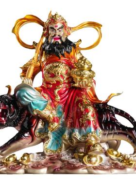 赵公明摆件环保树脂赵元帅骑虎像