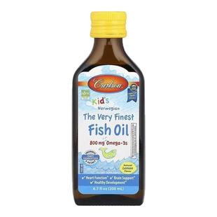 Carlson挪威鱼油Omega-3儿童DHA促进大脑健康记忆力补脑护眼