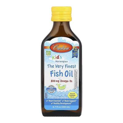Carlson挪威鱼油Omega-3儿童DHA促进大脑健康记忆力帮助