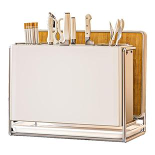 厨房刀架置物架家用多功能台面筷子笼砧板架放菜板刀具一体收纳架