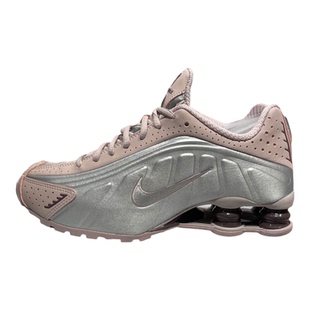 NIKE耐克2026春女子SHOX R4银粉色气柱缓震运动休闲鞋 AR3565-601
