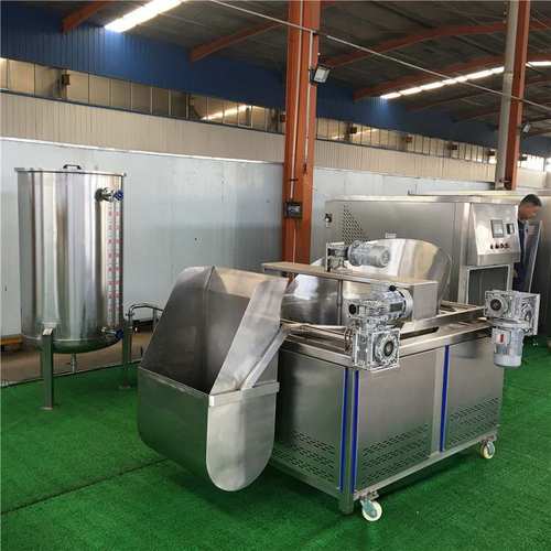 油角自动控温油炸机 节能带过滤油装置油水混合双温控油炸机